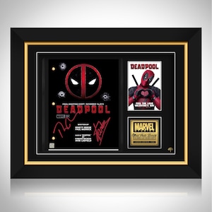 Deadpool Movie Script Limited Signature Edition Custom Frame