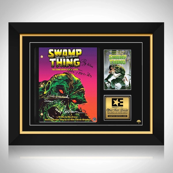 Swamp Thing 1982 Script Limited Signature Edition Custom Frame