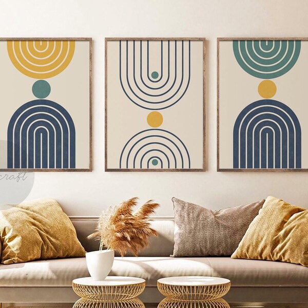 Blue Teal Yellow Etsy