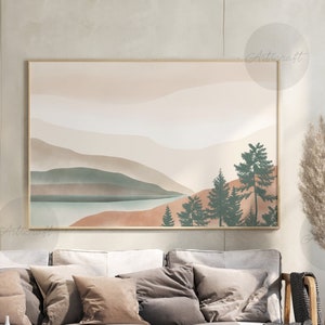 Horizontal boho wall art hotsell