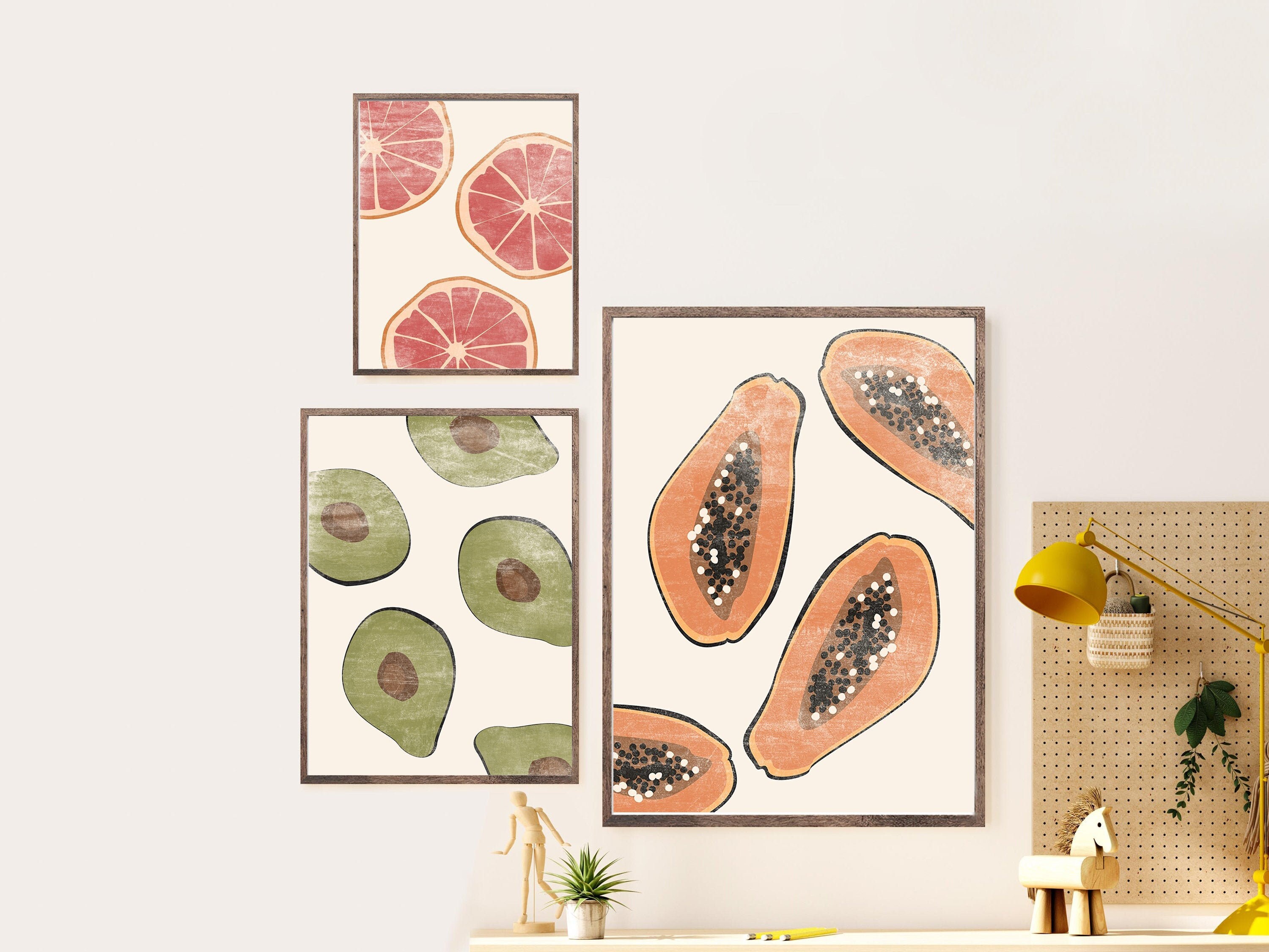Boho Kitchen Decor Gallery Wall Art Set of 5 Prints Modern | Etsy