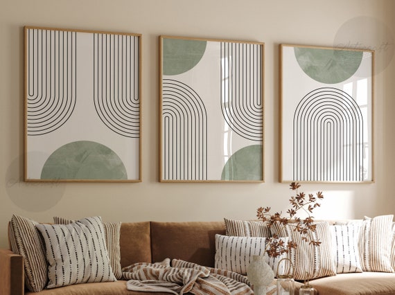 ビンテージ　MODERN GEOMETORIC ART PRINT Colorful Geometric Pattern 256