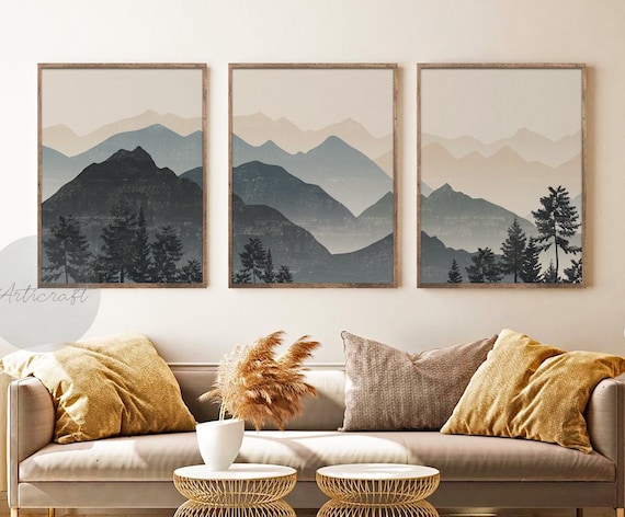 Mid century modern living room wall decor deals