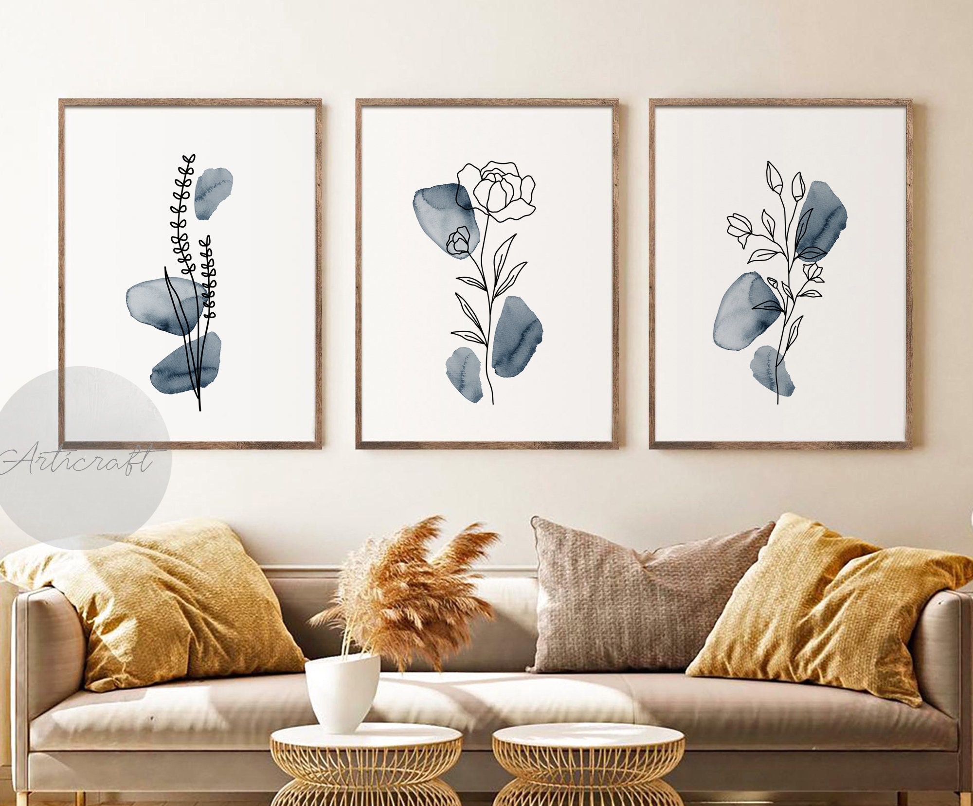 Botanical Prints Set of 3 Vintage German Botanical Posters