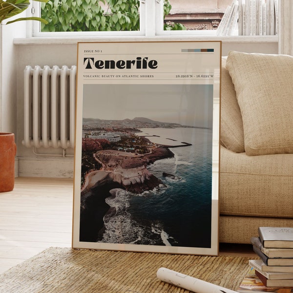 Tenerife Wall Print, Travel Poster, Sea, Landscape, Photograph, Gift For Her, Personalised Gift, Housewarming Present, Spanish