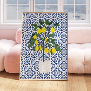 Big Lemon Art Print Simple Modern Bright Fruit Yellow Nursery