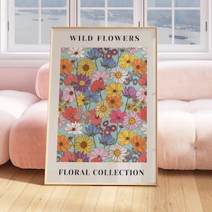 Floral Collection Colourful Prints, Boho Home Decor, Plant Wall Art, Flower Prints, Living Room, A5/A4/A3/A2/A1/5x7/4x6