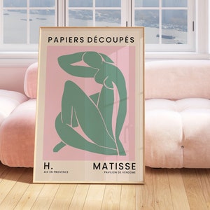 Henri Matisse Figure Print, Modern Bold Colours, Pink Wall Art, Matisse Posters, Gift For Friend, Living Room, Bedroom Wall Hanging