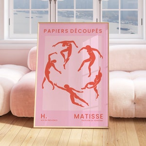 Pink And Red Henri Matisse Print, The Dance, Modern, Matisse Wall Art, Modern Wall Decor, Living Room, Bedroom, Kitchen Prints