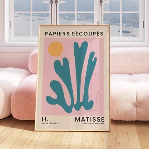 Henri Matisse Print, Modern, Colourful, Pink And Blue, Matisse Wall Art, Modern, Abstract Posters, Gift For Friend, Living Room