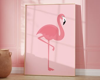 Pink Flamingo Print Design | Animal Wall Art | Home Decor | Living Room/ Bedroom/Kitchen Wall Art | A5/A4/A3/A2/A1/5x7/4x6 | Pink Wall Print