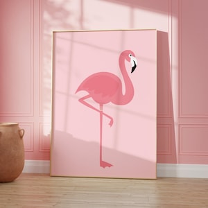 Pink Flamingo Print Design | Animal Wall Art | Home Decor | Living Room/ Bedroom/Kitchen Wall Art | A5/A4/A3/A2/A1/5x7/4x6 | Pink Wall Print