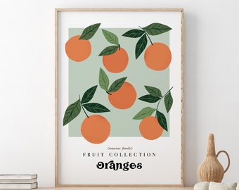 Oranges Fruit Collection Print Design | Kitchen Wall art | Gallery Wall | Living Room/ Bedroom/Kitchen Wall Art | A5/A4/A3/A2/A1