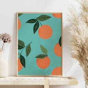 Orange Print | Home Decor | Kitchen Wall Art | Gallery Wall | Living Room/ Bedroom/ A5/A4/A3/A2/A1