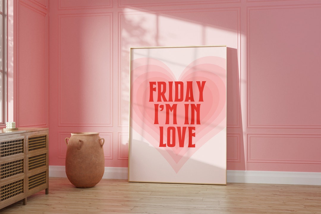 The Cure, Friday I'm in Love Pink Music Print | Music Poster | Gallery ...