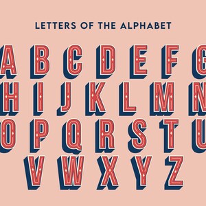 Vintage Personalised Letter Print, Custom Alphabet Poster, Gift for Her ...
