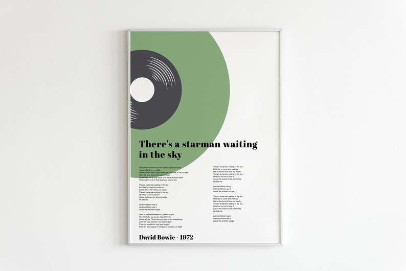 Personalised Lyrics Music Print Design Lyrics Poster Etsy UK
