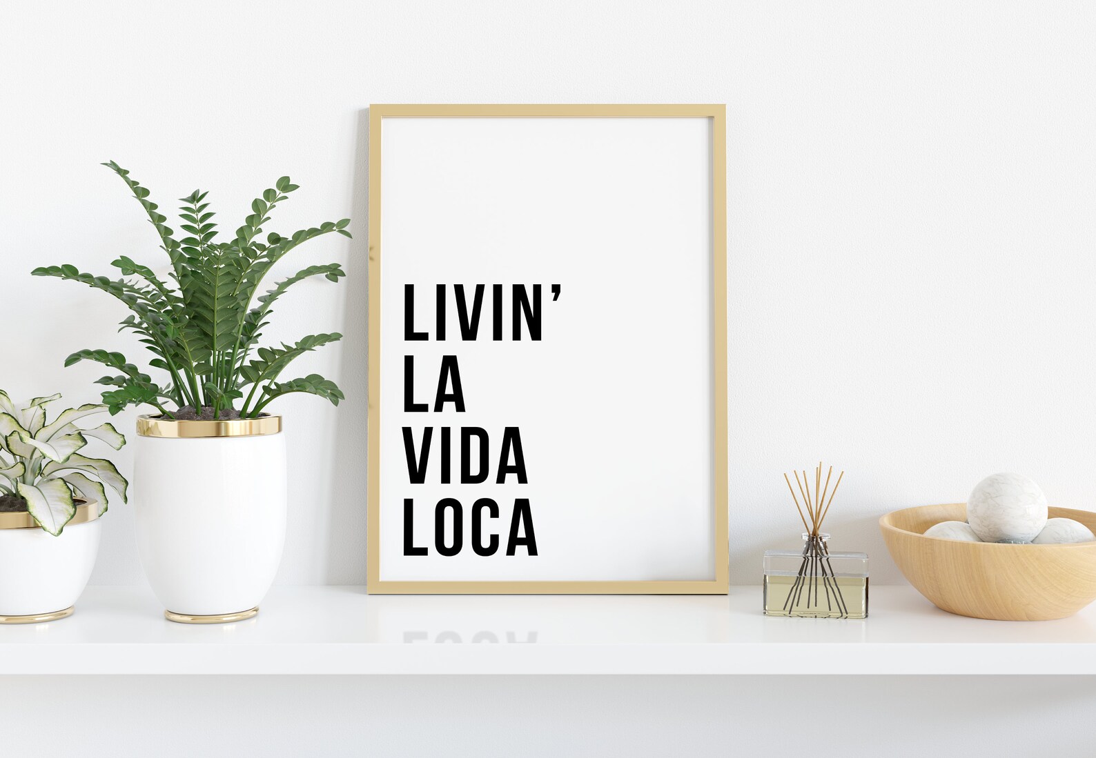 Black And White Livin La Vida Loco Music Lyric Print Wall Etsy
