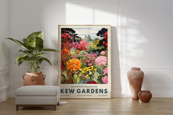 Poster Botanique Vintage Sur Toile - Décoration Murale 20x30 Cm, Style Kew Garden - Pour Salon, Chambre, Bureau