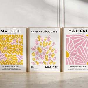 Henri Matisse Set of 3 Pink and Yellow Prints, Flower Market, Hippy ...
