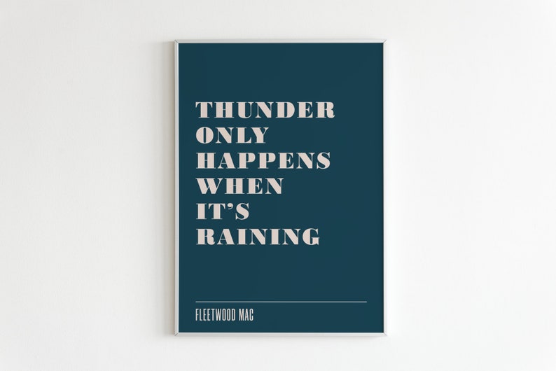 Fleetwood Mac Music Print Lyrics Hippie Wall Art Prints For Etsy