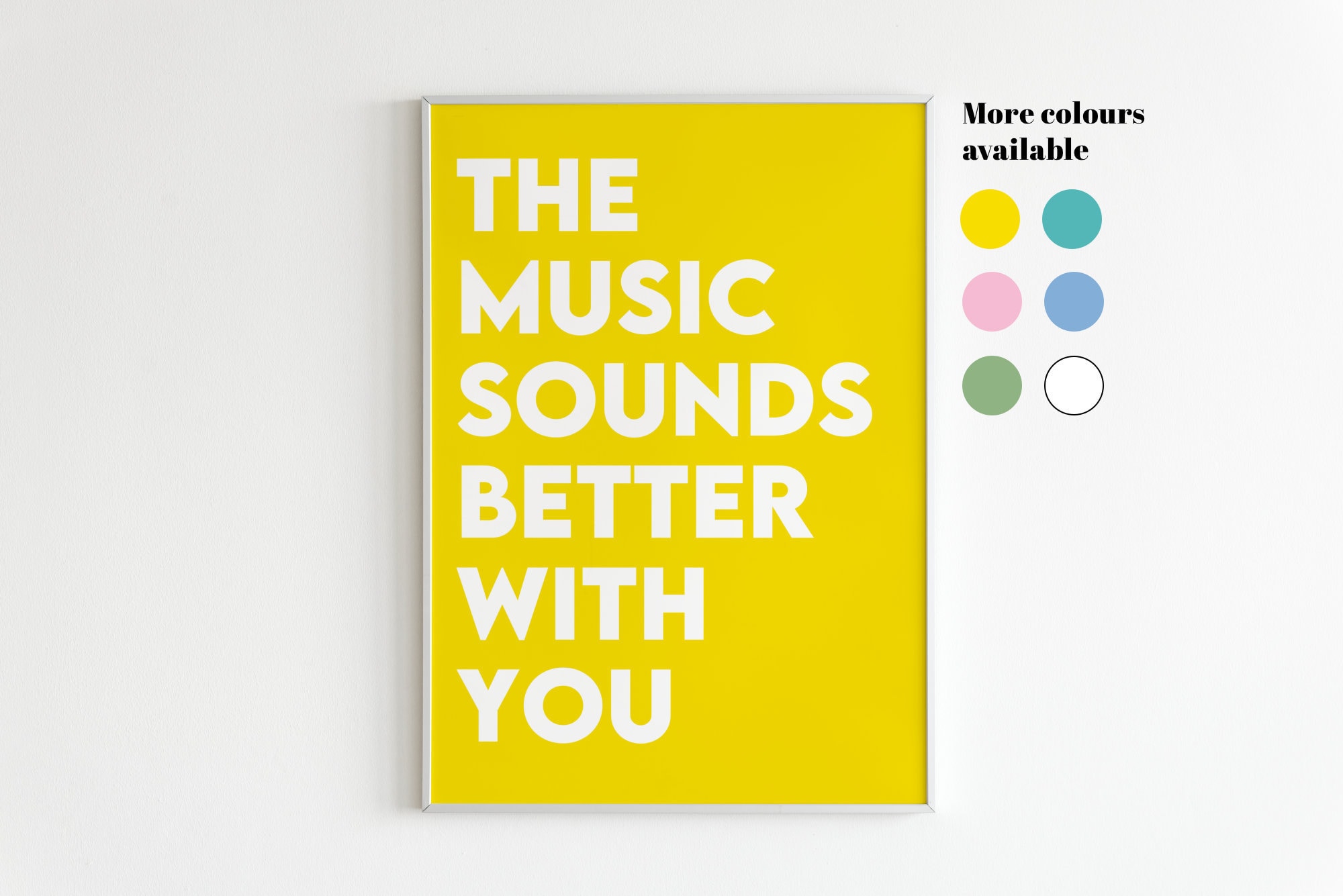 The Music Sounds Better With You Print Design Music Prints Etsy