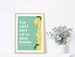Kate Nash Foundations Music Lemon Print Design | Wall Decor | Living Room/ Bedroom/Kitchen Wall Art | A5/A4/A3/A2/A1 | Music Wall art | 