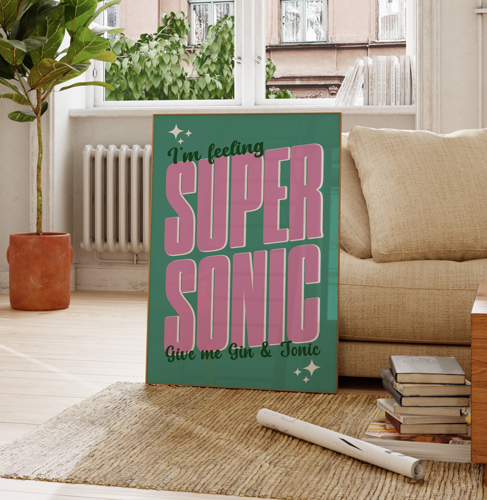 Oasis Supersonic Music Poster, Lyrics Vintage, 90's Music, Gift