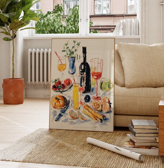 Tableau Déco Murale Impression Sur Verre 50x70cm - Thème Gastronomie Restaurant Noir Et Blanc - Neuf