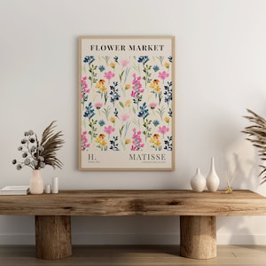 Colourful Flower Market Henri Matisse Watercolour Print, Boho Home Decor, Plant Wall Art, Flower Prints, A5/A4/A3/A2/A1/5x7/4x6 image 5