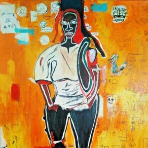 portrait man painting oil painting on canvas / male oil painting on canvas