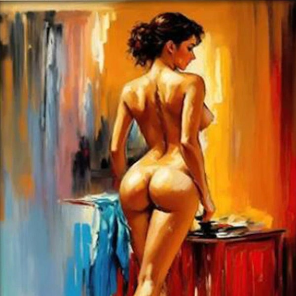 femme nue tableau peinture huile sur toile