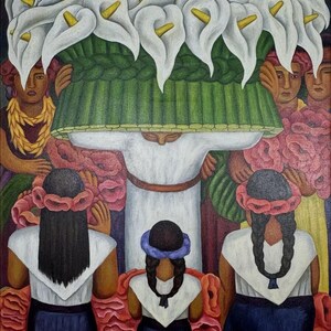 nach Diego Rivera (handgemacht) Öl auf Leinwand Gemälde