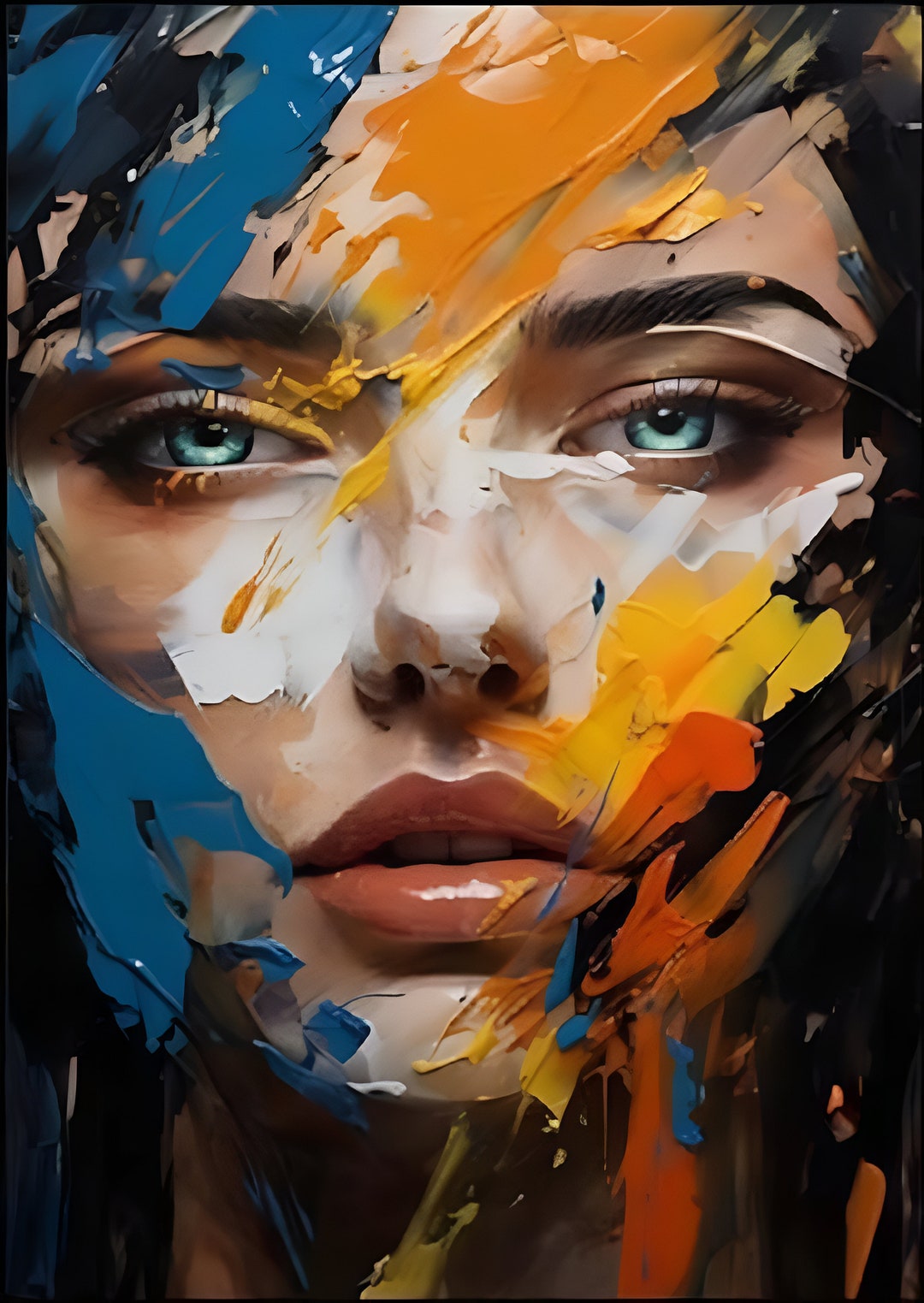 Portrait Woman Painting Oil Painting on Canvas Signed / Female Painting ...