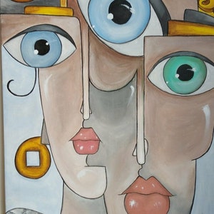 abstract painting oil on canvas / abstract oil painting on canvas
