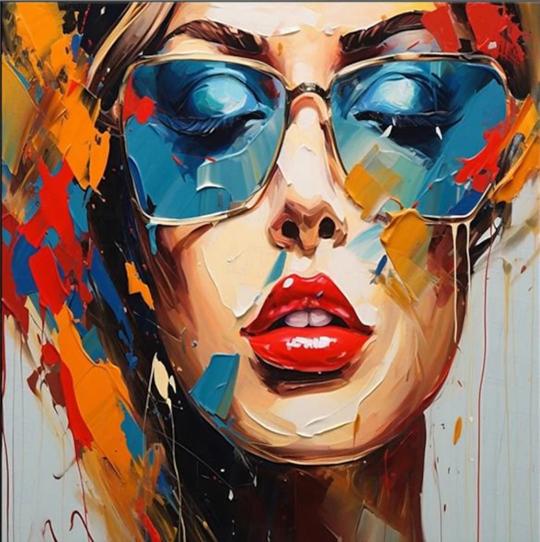 Portrait Woman Painting Oil Painting on Canvas / Figure Woman Oil ...