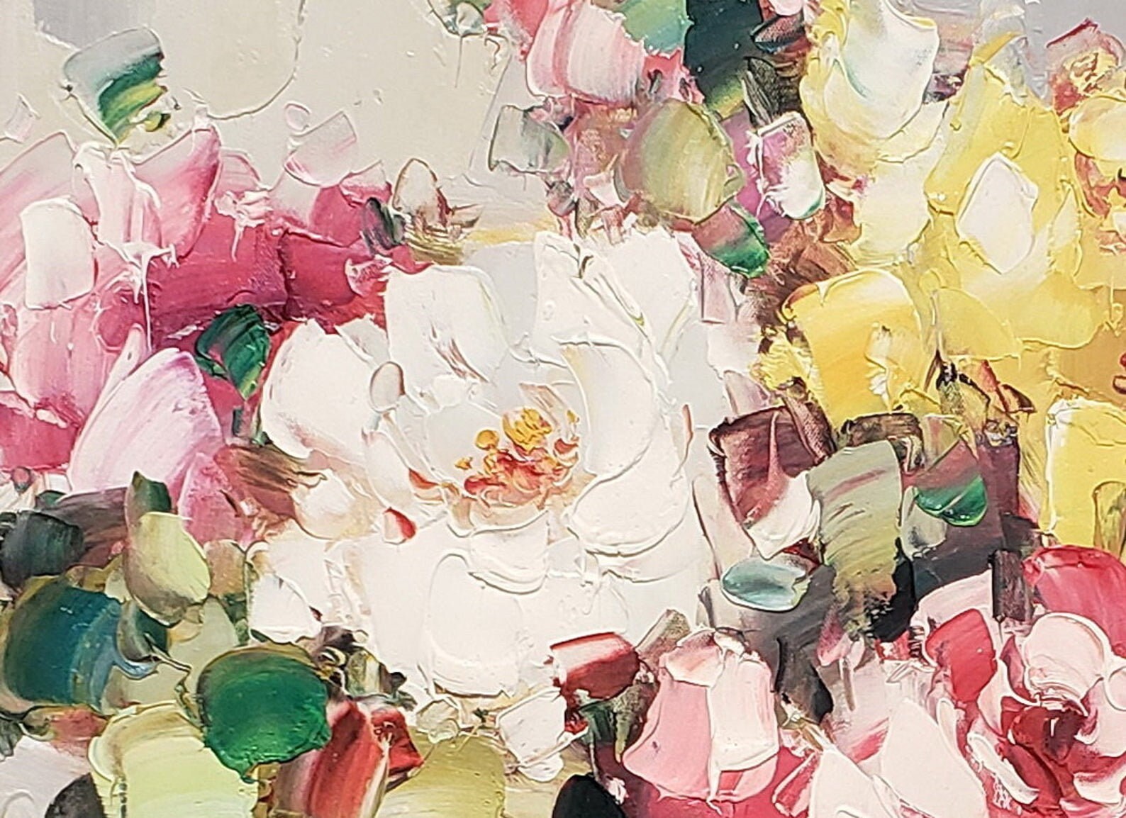 Abstract Flowers Oil Painting on Canvas Etsy