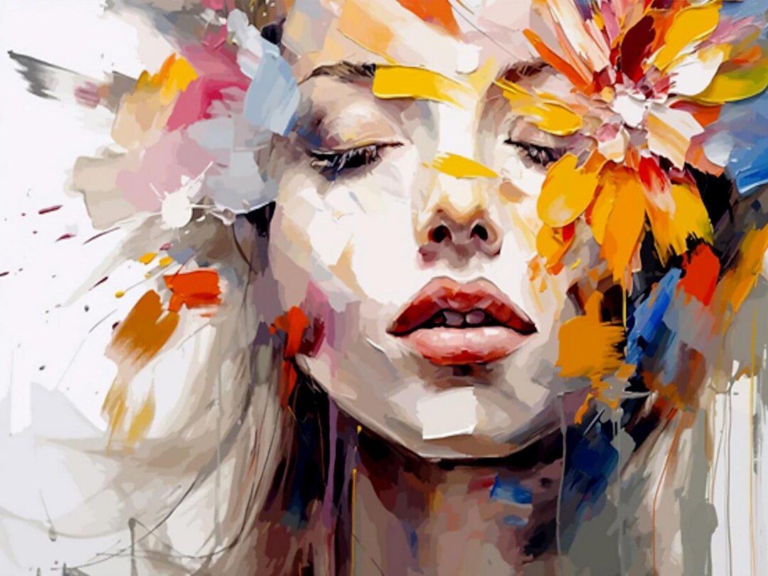 Portrait Woman Oil on Canvas - Etsy