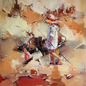 retrato niños pintura pintura firmada óleo sobre lienzo / niños pintura al óleo sobre lienzo