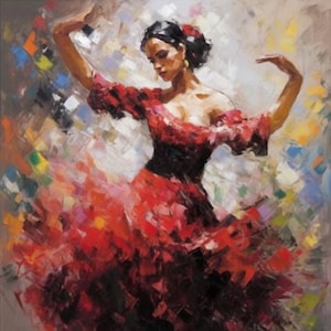 dancer painting acrylic painting on canvas / Spanish Dancer Oil Painting Hand Painted High Quality Flamenco Dancer Oil Painting On Canvas