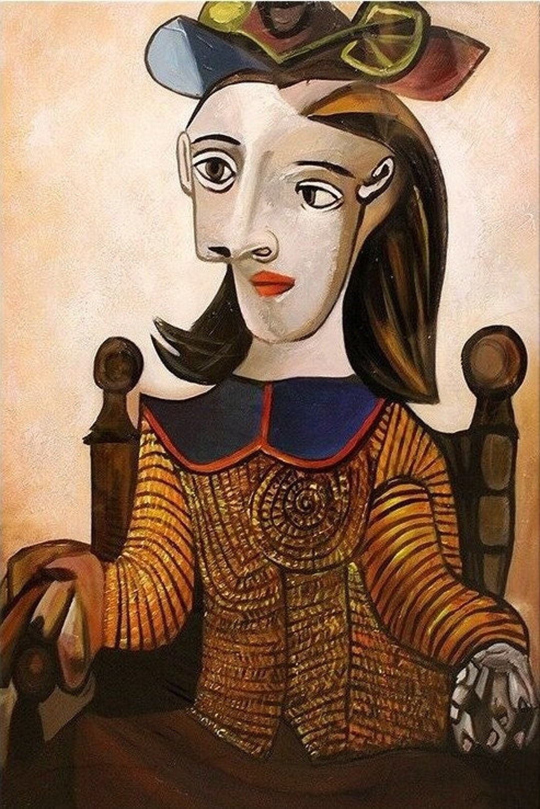 Portrait Woman Painting Oil Painting on Canvas Signed / Woman Figure ...