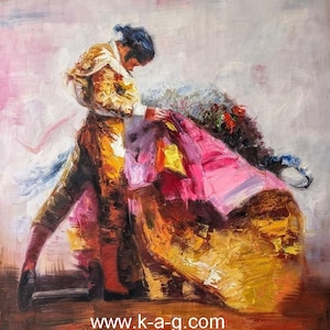 Matador bull fighter painting - Matador Bull Fighter painting