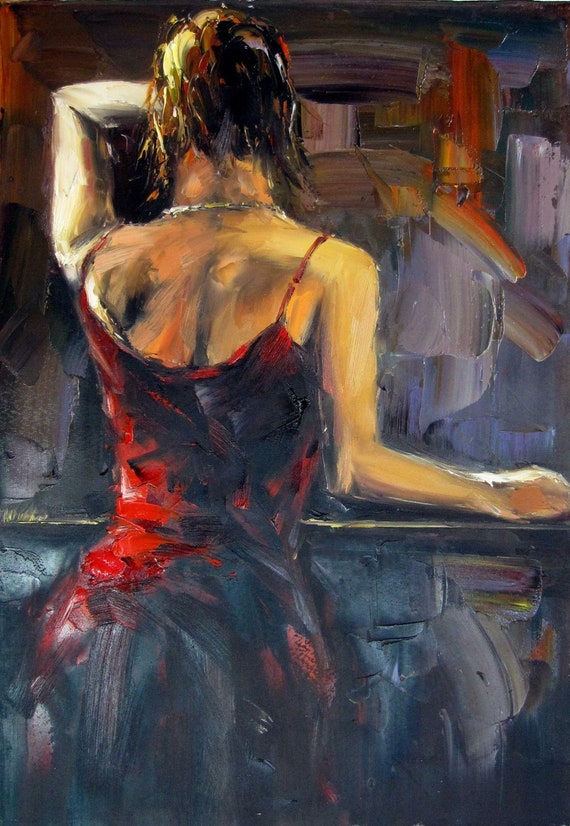 女性の肖像画 油彩 サインあり