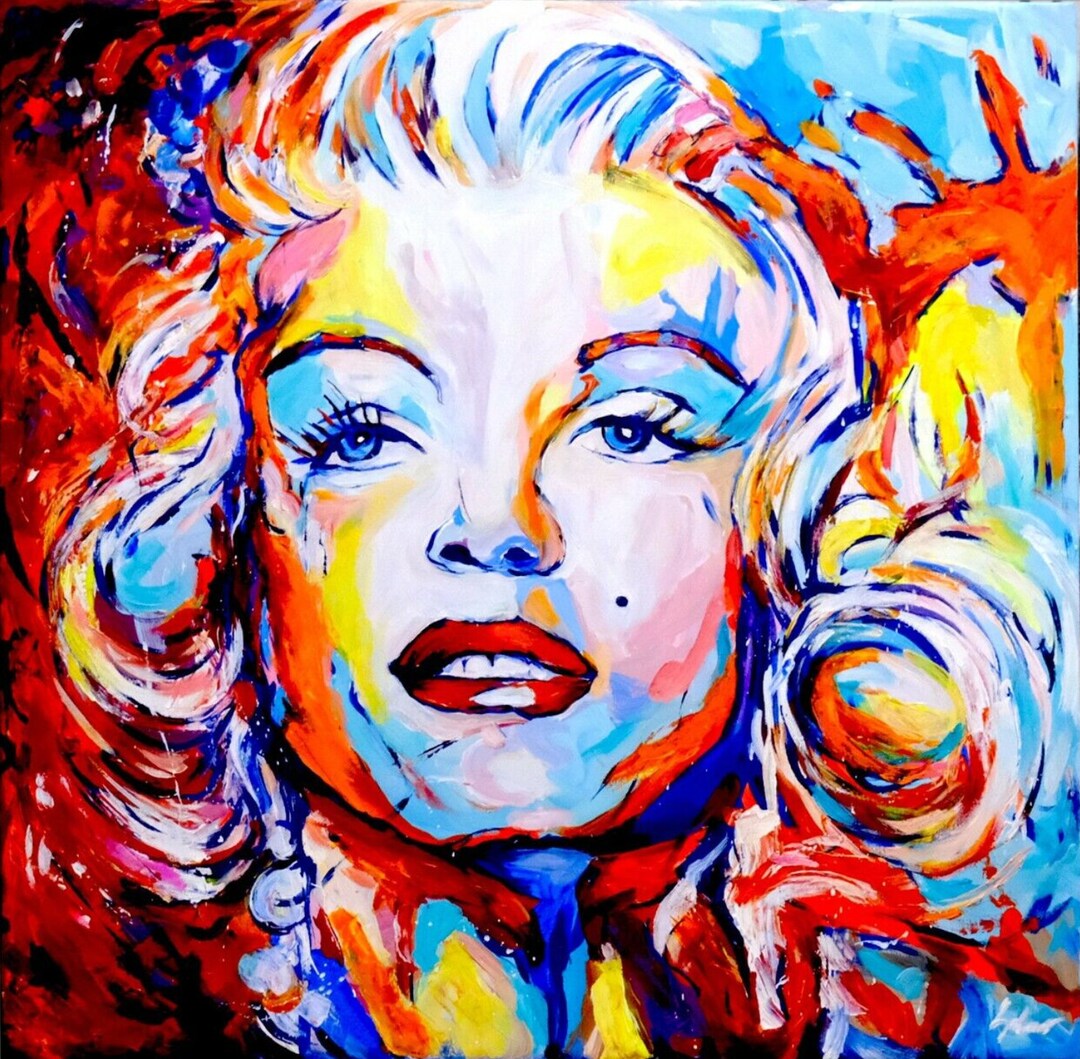 MARYLIN Pop Art Oil Painting on Canvas MARYLIN MONROE Pop Etsy