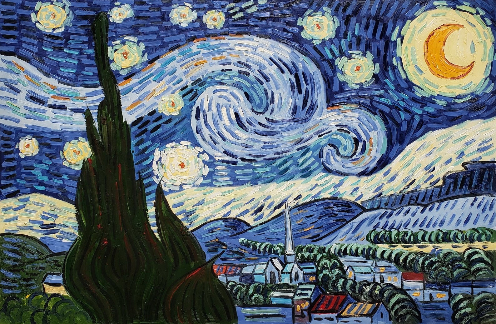 Abstract Star Night After Van Gogh Oil Painting on Canvas - Etsy