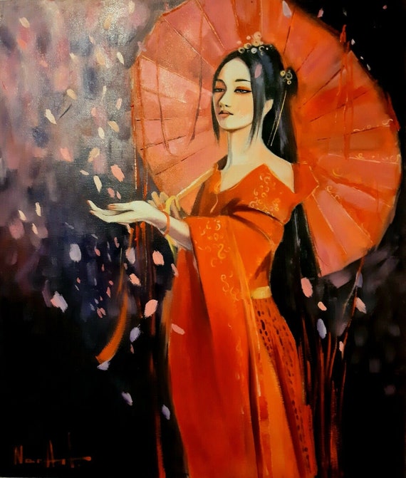 女性の肖像画 油彩 サインあり