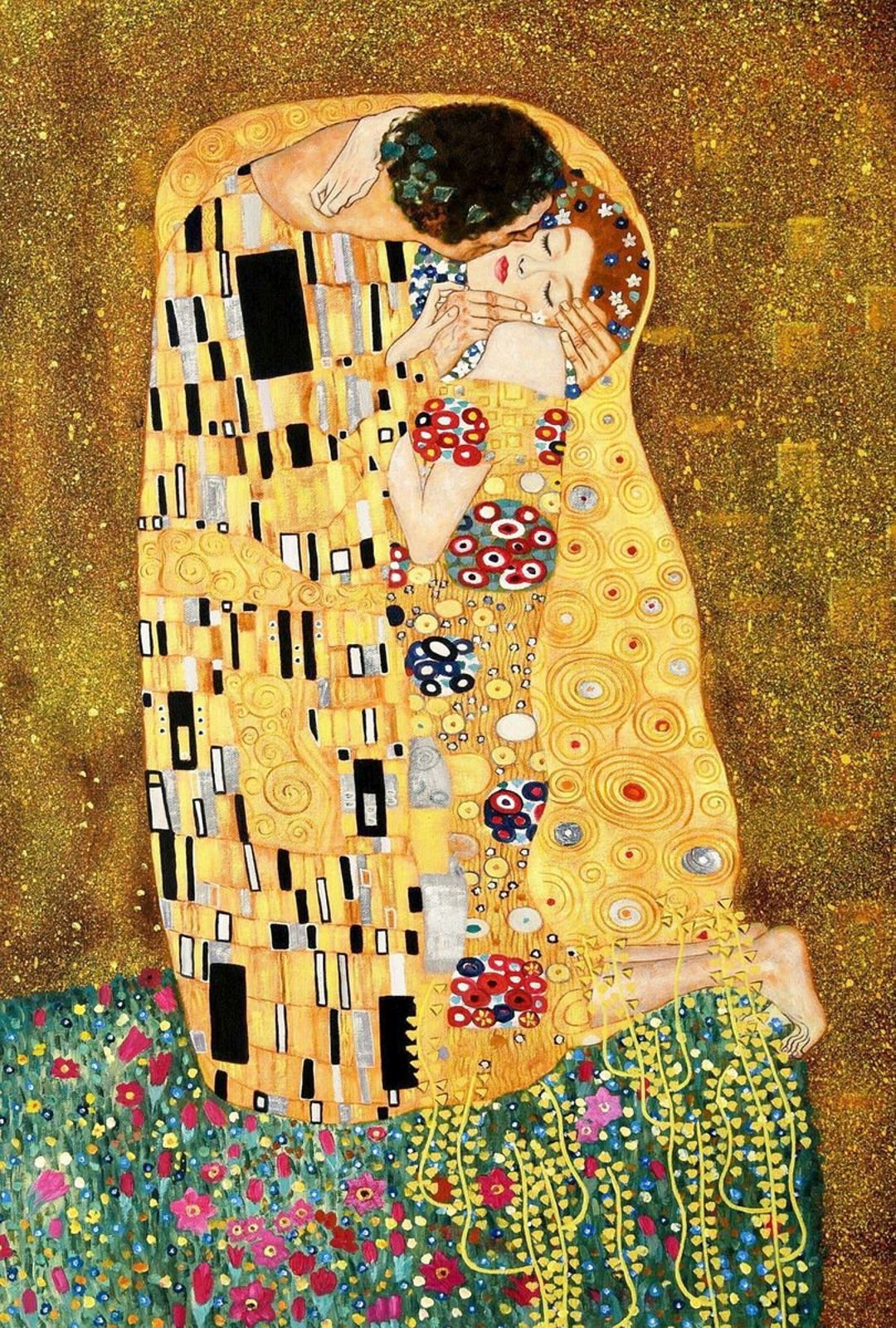 The Kiss Painting Oil Painting on Canvas Signed After Klimt / the Kiss ...