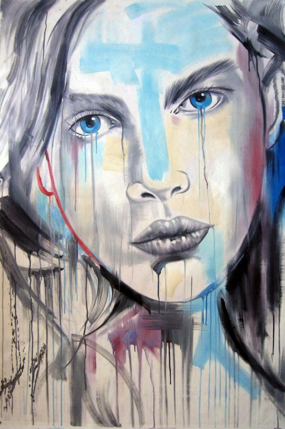 Portrait Woman Painting Oil Painting on Canvas Signed / Woman With Hat ...