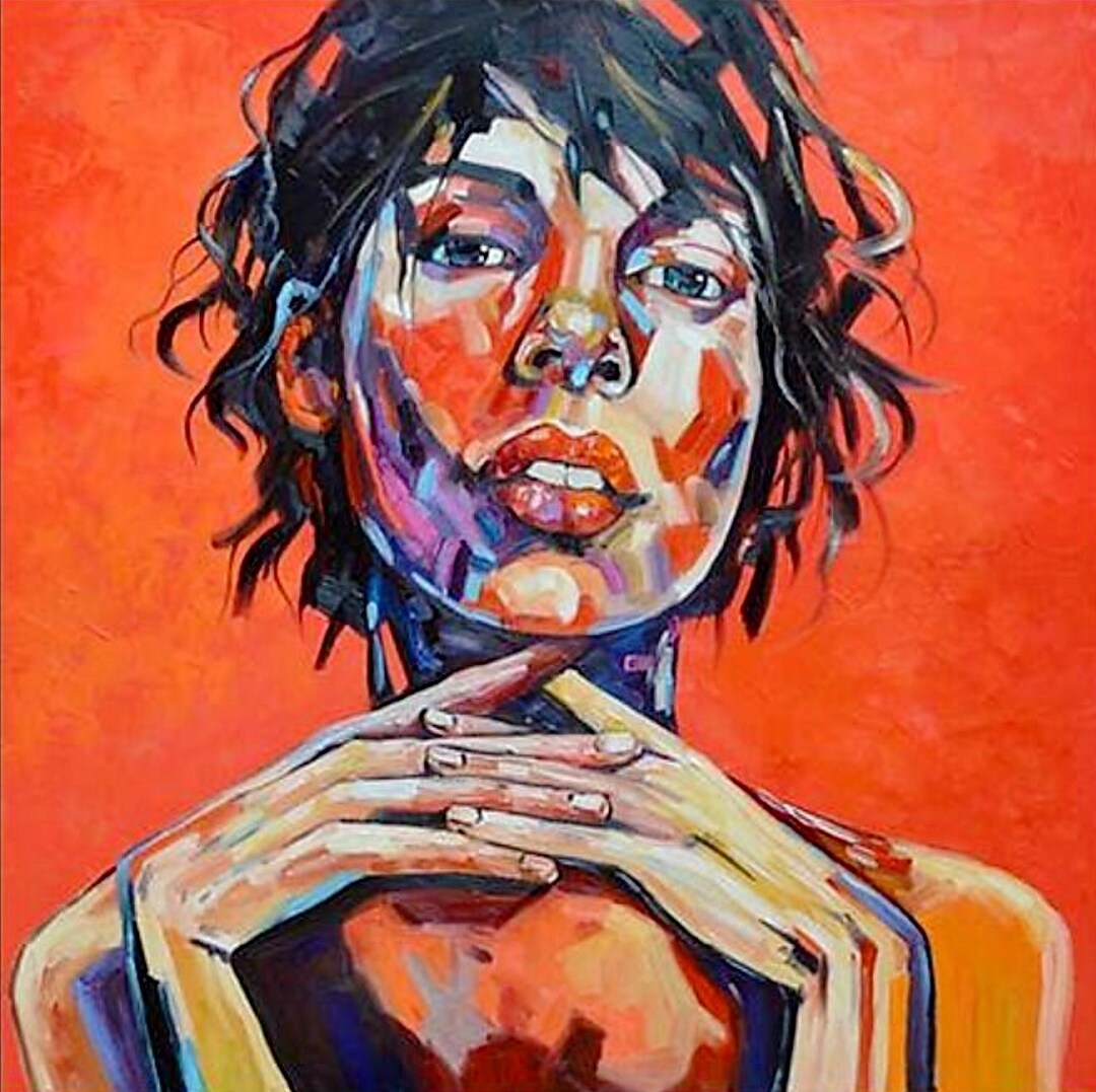 Portrait Woman Oil on Canvas - Etsy