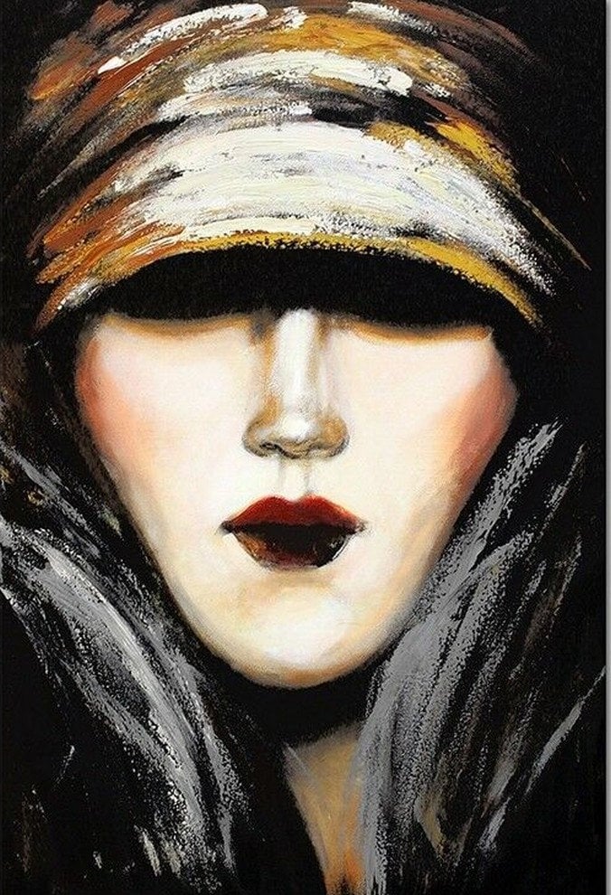 Buy Portrait Woman Painting Oil Painting on Canvas Signed / Figure
